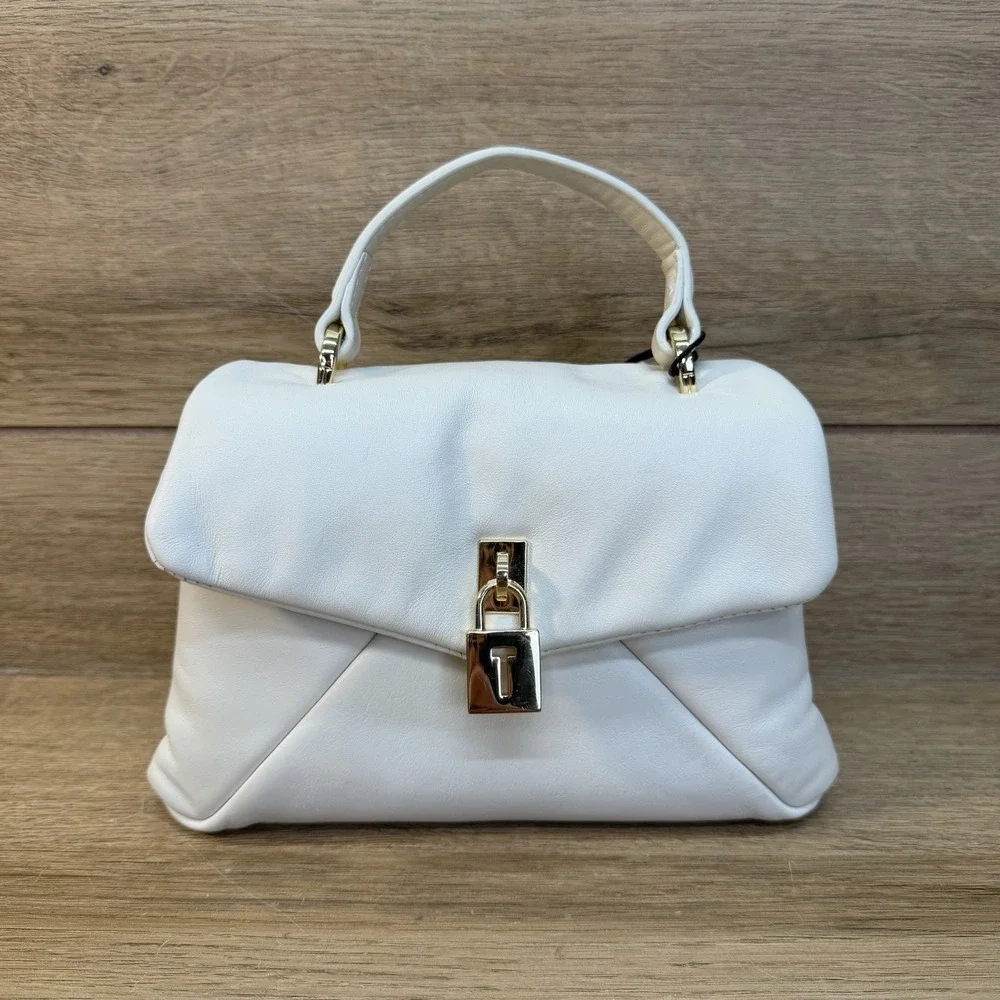 Ted Baker Poppy Small Satchel Crossbody - Cream with Gold Hardware NWT